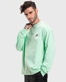 Shop Men's Green Move On Graphic Printed Oversized T-shirt-Full