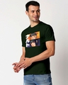 Shop Men's Green Naruto & Sasuke Graphic Printed Cotton T-shirt-Full