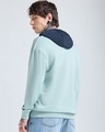 Shop Men's Green & Navy Blue Oversized Hoodies-Full