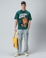 Shop Men's Green Night of the Heebies Graphic Printed Oversized T-shirt