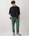 Shop Men's Green Oversized Acid Wash Warm Joggers