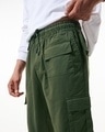 Shop Men's Green Oversized Cargo Parachute Pants