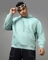 Shop Men's Harbor Gray Oversized Plus Size Hoodies-Front