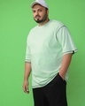 Shop Men's Green Oversized Plus Size T-shirt-Front