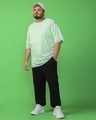 Shop Men's Green Oversized Plus Size T-shirt-Full