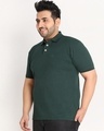 Shop Men's Green Plus Size Polo T-shirt-Design