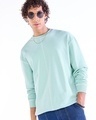 Shop Men's Green Oversized Sweatshirt-Front