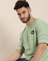 Shop Men's Green Oversized T-shirt-Full