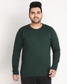 Shop Men's Green Plus Size T-shirt-Front