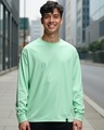 Shop Men's Green Oversized T-shirt-Front