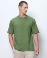 Shop Men's Green Oversized T-shirt-Front