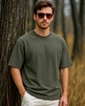 Shop Men's Green Oversized T-shirt-Front