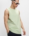 Shop Men's Green Oversized Vest-Front