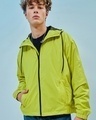 Shop Men's Green Oversized Windcheater Jacket-Front