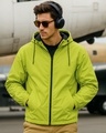 Shop Men's Green Oversized Windcheater Jacket-Front