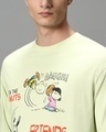 Shop Men's Green Peanuts Friends Club Graphic Printed Oversized T-shirt