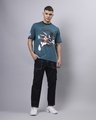 Shop Men's Green Playing Bugs Graphic Printed Oversized T-shirt