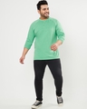 Shop Men's Green Plus Size Henley T-shirt-Full