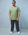 Shop Men's Green Plus Size T-shirt-Full