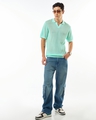 Shop Men's Green Flatknit Polo T-shirt-Full