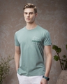 Shop Men's Green Preplexed Graphic Printed T-shirt-Front