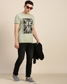 Shop Men's Green Graphic Printed Slim Fit T-shirt