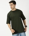 Shop Men's Green Puff Printed Oversized T-shirt-Full