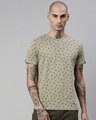 Shop Men's Green Regular Fit Printed Tshirt-Front
