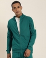 Shop Men's Green Regular Fit Sweatshirt-Front