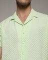 Shop Men's Green Relaxed Fit Textured Shirt