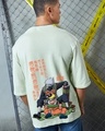 Shop Men's Green Sensei Graphic Print Oversized T-shirt-Front