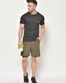 Shop Men's Green Double Layered Sports Shorts