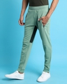 Shop Men's Green Slim Fit Cotton Joggers-Full