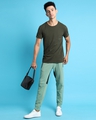 Shop Men's Green Slim Fit Cotton Joggers