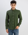Shop Men's Green Slim Fit Shirt-Front