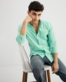 Shop Men's Green Slim Fit Shirt-Design
