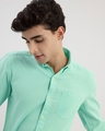 Shop Men's Green Slim Fit Shirt-Full