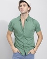 Shop Men's Green Slim Fit Shirt-Front