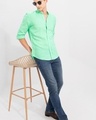 Shop Men's Green Slim Fit Shirt-Full