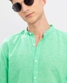 Shop Men's Green Slim Fit Shirt