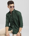 Shop Men's Green Slim Fit Shirt-Front