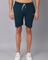 Shop Men's Green Slim Fit Shorts-Front