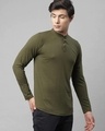 Shop Men's Green Slim Fit T-shirt-Design