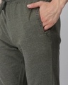 Shop Men's Green Slim Fit Trackpant-Full