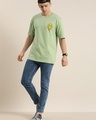 Shop Men's Green Smile & Wave Graphic Printed Oversized T-shirt