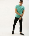 Shop Men's Green Solid T-shirt-Full