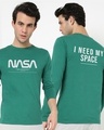 Shop Men's Green Spaced NASA T-shirt-Front
