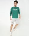 Shop Men's Green Spaced NASA T-shirt-Full