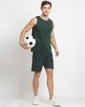 Shop Men's Green Sports Shorts-Front