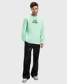 Shop Men's Green Stay Real Graphic Printed Oversized T-shirt